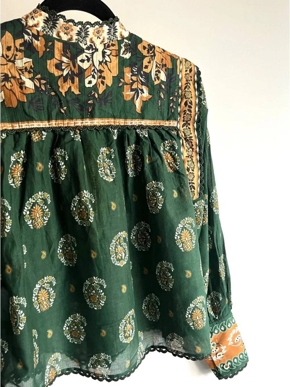 FARM Rio Tayla Green Blouse Size XXS NWT